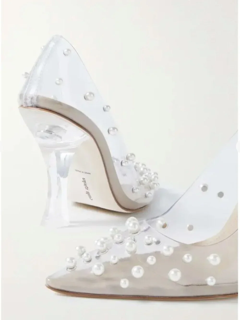 Cult Gaia bijan faux pearl-embellished pvc pumps - 38